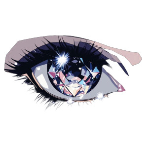 Diamond Eyes Anime Vinyl Car Decal Sticker – Waterproof & UV-Resistant 8"