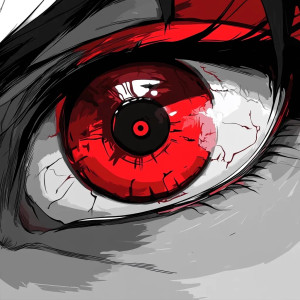 Sharingan Mangekyo Eye Vinyl Car Decal Sticker – Waterproof & UV-Resistant 8"