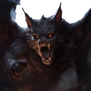 Ancient Vampire Beast Vinyl Car Decal Sticker – Waterproof & UV-Resistant 8"