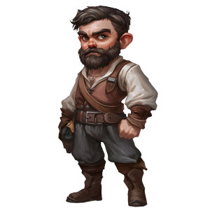 Grumpy Halfling Innkeeper Vinyl Car Decal Sticker – Waterproof & UV-Resistant 8"