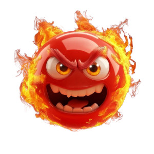 Fiery Motivated Ball Vinyl Car Decal Sticker – Waterproof & UV-Resistant 8"