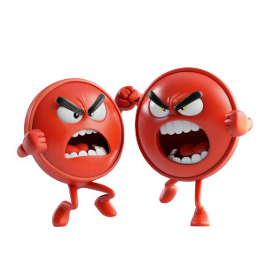 Angry Coin Fighters Vinyl Car Decal Sticker – Waterproof & UV-Resistant 8"