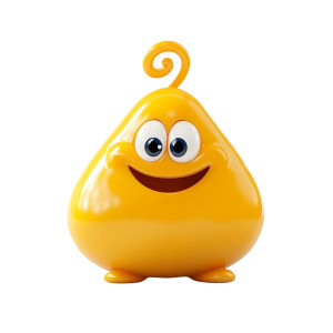 Yellow Blob Character Vinyl Car Decal Sticker – Waterproof & UV-Resistant 8"