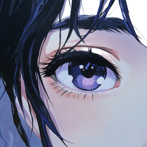 Anime Eyes Close-Up Vinyl Car Decal Sticker – Waterproof & UV-Resistant 8"