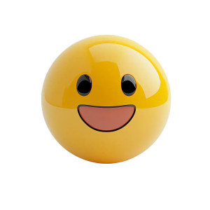 Smiling Yellow Ball Vinyl Car Decal Sticker – Waterproof & UV-Resistant 8"
