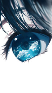 Anime Girl'S Eyes Vinyl Car Decal Sticker – Waterproof & UV-Resistant 8"