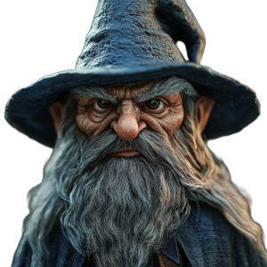 Clumsy Wizard Portrait Vinyl Car Decal Sticker – Waterproof & UV-Resistant 8"