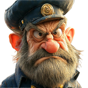 Popeye Caricature Vinyl Car Decal Sticker – Waterproof & UV-Resistant 8"