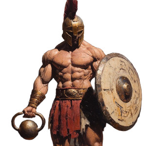 Ares With Kettlebell Vinyl Car Decal Sticker – Waterproof & UV-Resistant 8"