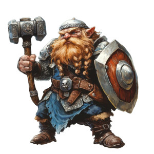 Dwarf Cleric V11 Vinyl Car Decal Sticker – Waterproof & UV-Resistant 8"
