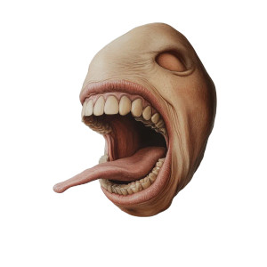 Long Mouth Vinyl Car Decal Sticker – Waterproof & UV-Resistant 8"