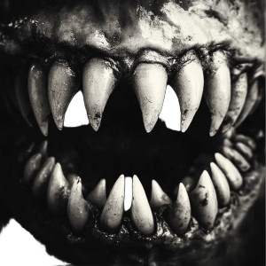 Monster Teeth V2 Vinyl Car Decal Sticker – Waterproof & UV-Resistant 8"