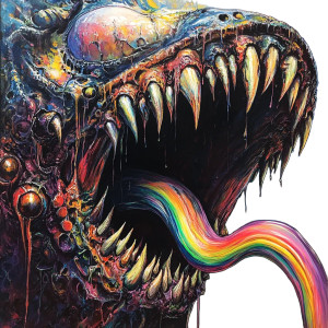 Monster'S Maw Vinyl Car Decal Sticker – Waterproof & UV-Resistant 8" Monster'S Maw Vinyl Car Decal Sticker – Waterproof & UV-Resistant 8"