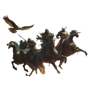 Mythical Scythian Battle Vinyl Car Decal Sticker – Waterproof & UV-Resistant 8"