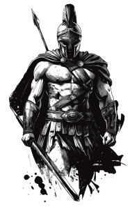 Spartan Warrior Design V2 Vinyl Car Decal Sticker – Waterproof & UV-Resistant 8"