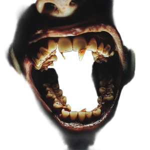 Horrific Mouth Close-Up Vinyl Car Decal Sticker – Waterproof & UV-Resistant 8"