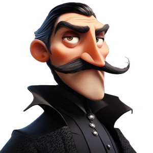 Cartoon Villain Portrait Vinyl Car Decal Sticker – Waterproof & UV-Resistant 8"