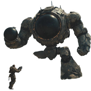 Giant Barbarian Robot Vinyl Car Decal Sticker – Waterproof & UV-Resistant 8"