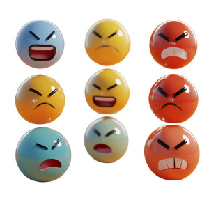 Dislike Emotion Icons Vinyl Car Decal Sticker – Waterproof & UV-Resistant 8"