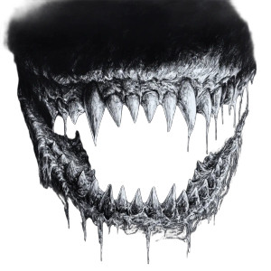 Sharp Teeth Drawing Vinyl Car Decal Sticker – Waterproof & UV-Resistant 8"