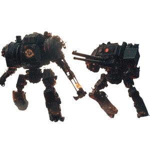 Steampunk Mecha Battle Vinyl Car Decal Sticker – Waterproof & UV-Resistant 8"