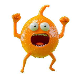Dancing Orange Vinyl Car Decal Sticker – Waterproof & UV-Resistant 8"