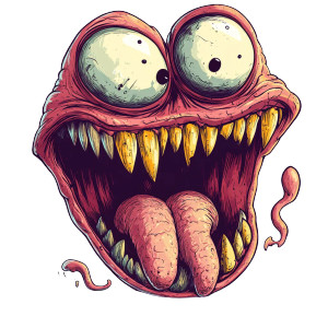 Tongue Monster Vinyl Car Decal Sticker – Waterproof & UV-Resistant 8"