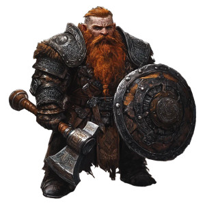 Dwarf Cleric V12 Vinyl Car Decal Sticker – Waterproof & UV-Resistant 8"