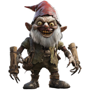 Undead Gnome Prosthetic Vinyl Car Decal Sticker – Waterproof & UV-Resistant 8"