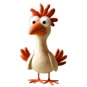 Cartoon Chicken V10 Vinyl Car Decal Sticker – Waterproof & UV-Resistant 8"