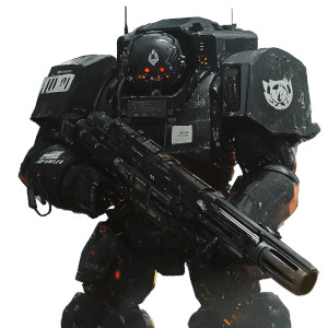 Imperial Mech Soldier Vinyl Car Decal Sticker – Waterproof & UV-Resistant 8"