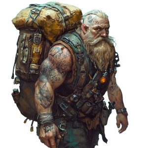 Fantasy Hermit Tinkerer Vinyl Car Decal Sticker – Waterproof & UV-Resistant 8"