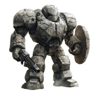 Stone Combat Golem Vinyl Car Decal Sticker – Waterproof & UV-Resistant 8"