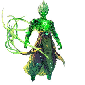 Futuristic Namekian Fighter Vinyl Car Decal Sticker – Waterproof & UV-Resistant 8"