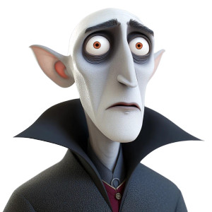 Nosferatu Cartoon Face Vinyl Car Decal Sticker – Waterproof & UV-Resistant 8"