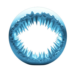 Circular Blue Mouth Vinyl Car Decal Sticker – Waterproof & UV-Resistant 8"