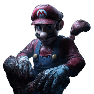 Dark Fantasy Mario V4 Vinyl Car Decal Sticker – Waterproof & UV-Resistant 8"