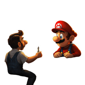 Mario The Bartender Vinyl Car Decal Sticker – Waterproof & UV-Resistant 8"