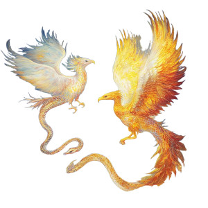 Phoenix And Snake Vinyl Car Decal Sticker – Waterproof & UV-Resistant 8"