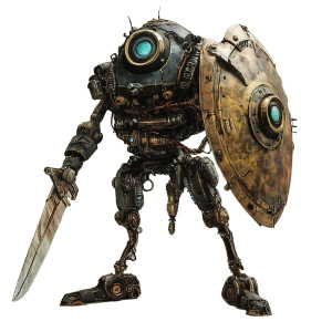 Steampunk Defender Vinyl Car Decal Sticker – Waterproof & UV-Resistant 8"