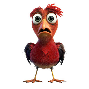 Worried Turkey Vinyl Car Decal Sticker – Waterproof & UV-Resistant 8"