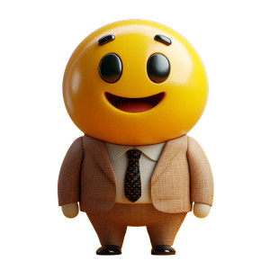 3D Emoji Man Vinyl Car Decal Sticker – Waterproof & UV-Resistant 8"