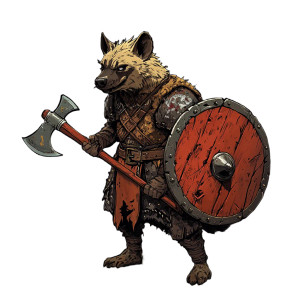 Medieval Hyena Warrior Vinyl Car Decal Sticker – Waterproof & UV-Resistant 8" Medieval Hyena Warrior Vinyl Car Decal Sticker – Waterproof & UV-Resistant 8"