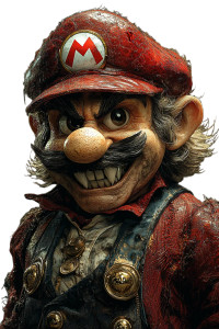 Vampire Mario Vinyl Car Decal Sticker – Waterproof & UV-Resistant 8"