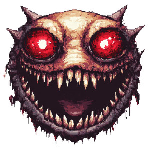 Red Eyes Monster Vinyl Car Decal Sticker – Waterproof & UV-Resistant 8"