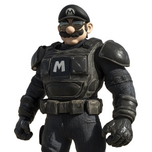 Post-Apocalyptic Mario Vinyl Car Decal Sticker – Waterproof & UV-Resistant 8"