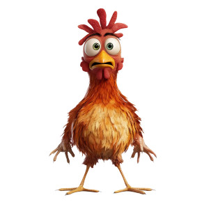 Crazy Chicken Vinyl Car Decal Sticker – Waterproof & UV-Resistant 8" Crazy Chicken Vinyl Car Decal Sticker – Waterproof & UV-Resistant 8"
