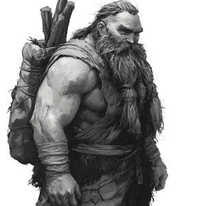 Woodcutter Style Man Vinyl Car Decal Sticker – Waterproof & UV-Resistant 8"