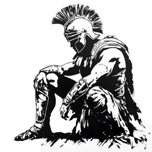 Roman Warrior Stencil Vinyl Car Decal Sticker – Waterproof & UV-Resistant 8"