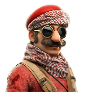 Arab Mario Vinyl Car Decal Sticker – Waterproof & UV-Resistant 8" Arab Mario Vinyl Car Decal Sticker – Waterproof & UV-Resistant 8"